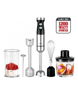 Gastroback 40972 tehosekoitin 0,5 L Upotettava sekoitin 1200 W musta, Ruostumaton teräs