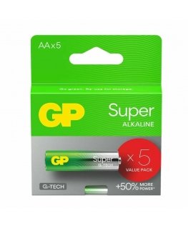 ALKALISKĀS AKUMULATORI LR6/ AA GP SUPER 5GB.