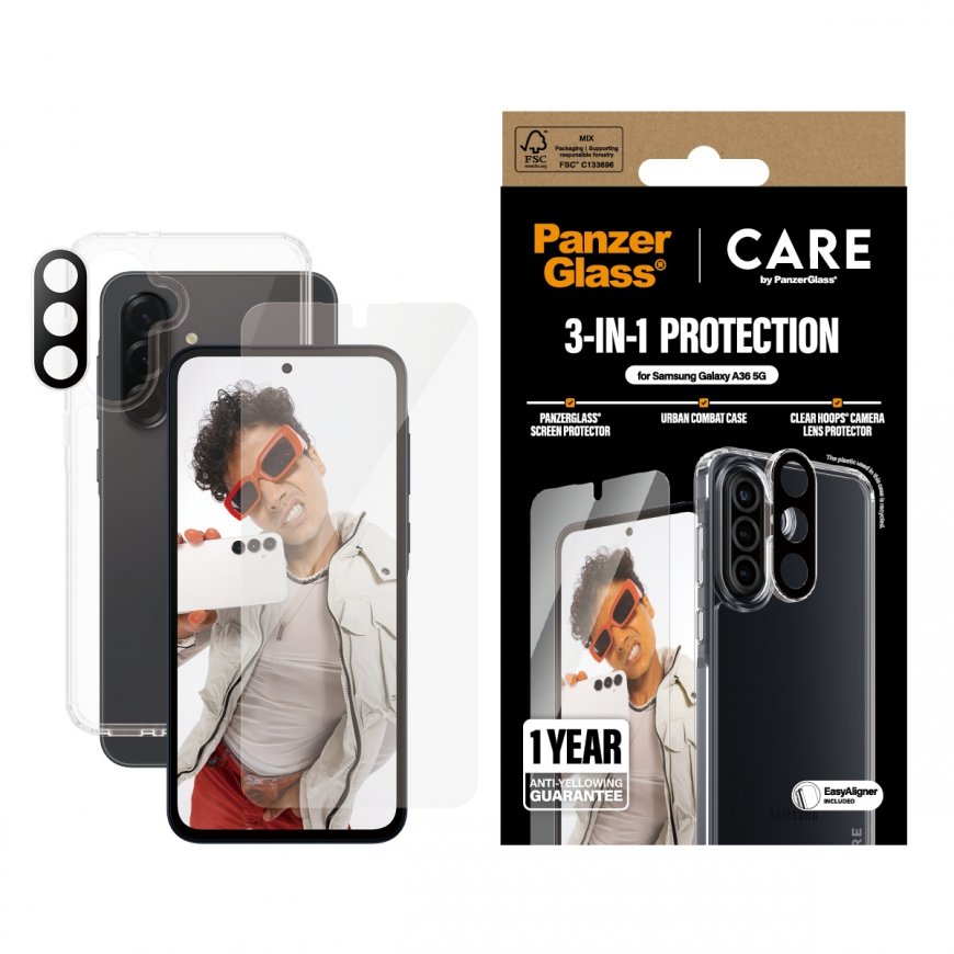 PanzerGlass CARE by ® Flagship 3-in-1 Bundle Samsung Galaxy A36 5G – 2