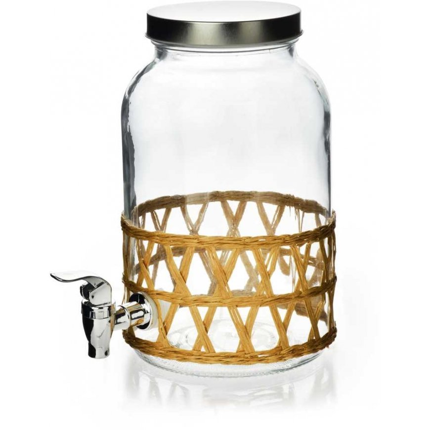 Mondex MODERNI KEITTI Lasikulho hanalla 3,5 l, punottu, 11,4 x 16 x 25,6 cm