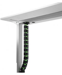 Kabeļu turētājs, Gooseneck ar magnētisko stiprinājumu, melni zaļš, 1285 mm, regulējama augstuma galdiem, Powerton