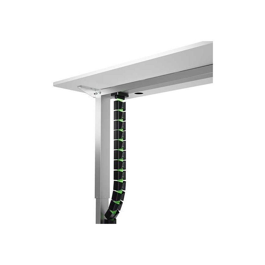 Kabelių laikiklis, Gooseneck su magnetiniu tvirtinimu, juodai žalias, 1285 mm, reguliuojamo aukščio stalams, Powerton