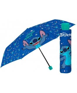 Perletti Disney Stitch manuālā salokāmā lietussargs 50cm