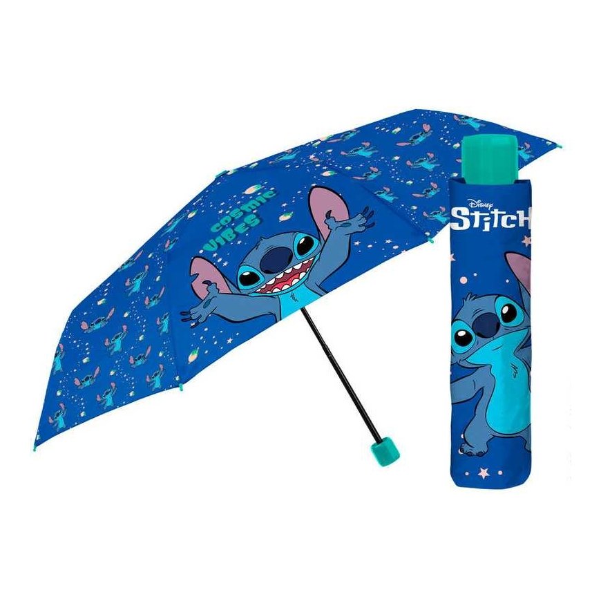 Perletti Disney Stitch manuālā salokāmā lietussargs