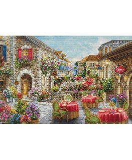 luca S Kryželiu -kirjontasarja Fiori Caffes 52x35cm SBU5080