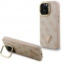 Guess PU 4G Strass Triangle Logo Stends Kameras Rāmja MagSafe vāks, kas paredzēts Apple iPhone 15 Pro Max rozā krāsā Guess PU 4G Strass Triangle Logo Stends Kameras Rāmja MagSafe vāks, kas paredzēts Apple iPhone 15 Pro Max rozā krāsā