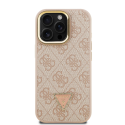 Guess PU 4G Strass Triangle Logo Stends Kameras Rāmja MagSafe vāks, kas paredzēts Apple iPhone 15 Pro Max rozā krāsā Guess PU 4G Strass Triangle Logo Stends Kameras Rāmja MagSafe vāks, kas paredzēts Apple iPhone 15 Pro Max rozā krāsā