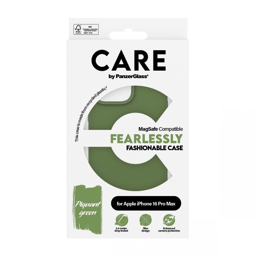 PanzerGlass CARE by ® Fashionable Case Green w. MagSafe iPhone 16 Pro Max mobiliojo telefono dėklas – 3