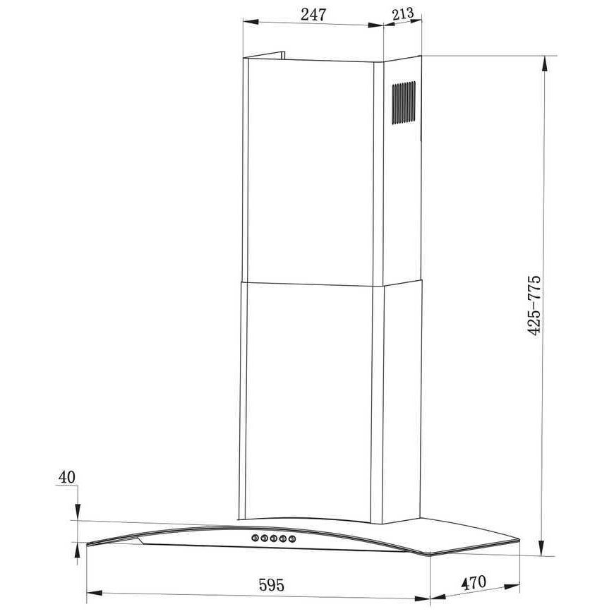 60 cm chimney hood Gartraukis Berdsen BT-202 – 4