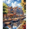 Beldizart Diamond painting with frame "Blooming Amsterdam" 40x50 cm DP419 Beldizart Diamond painting with frame "Blooming Amsterdam" 40x50 cm DP419