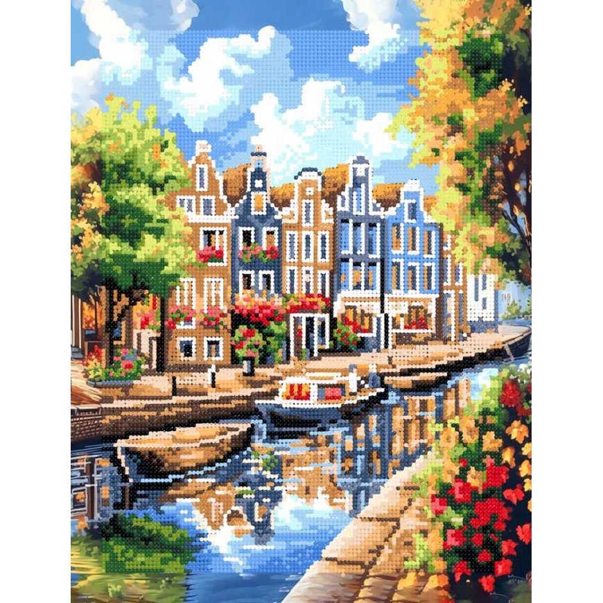 Beldizart Deimantide maal koos raamiga "Õitsev Amsterdam" 40x50 cm DP419 – 2
