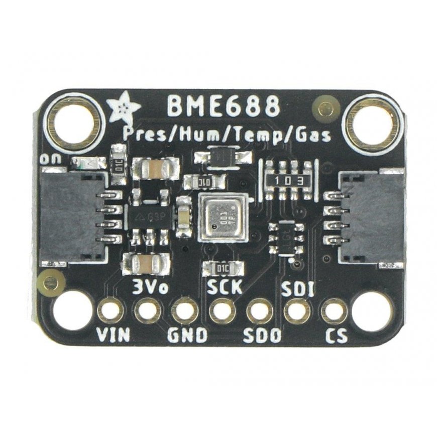Temperatūras, mitrums, spiediens un gāzes sensors, BME688, SPI/I2C, STEMMA QT/Qwiic, Adafruit 5046 – 2
