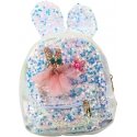 Children's backpack "Lean" with glitter, rabbit ears, White, 22 cm, 4.4 l