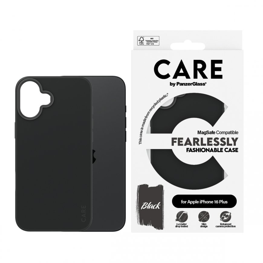 PanzerGlass CARE by ® Fashionable Case Black w. MagSafe iPhone 16 Plus mobilo telefonu apvalks Aplok – 2