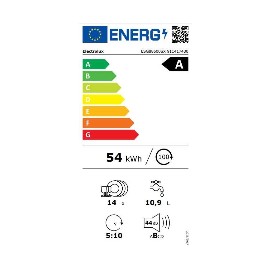 60 cm pločio ner. plieno spalvos laisvai pastatoma indaplovė Electrolux ESG88600SX – 4