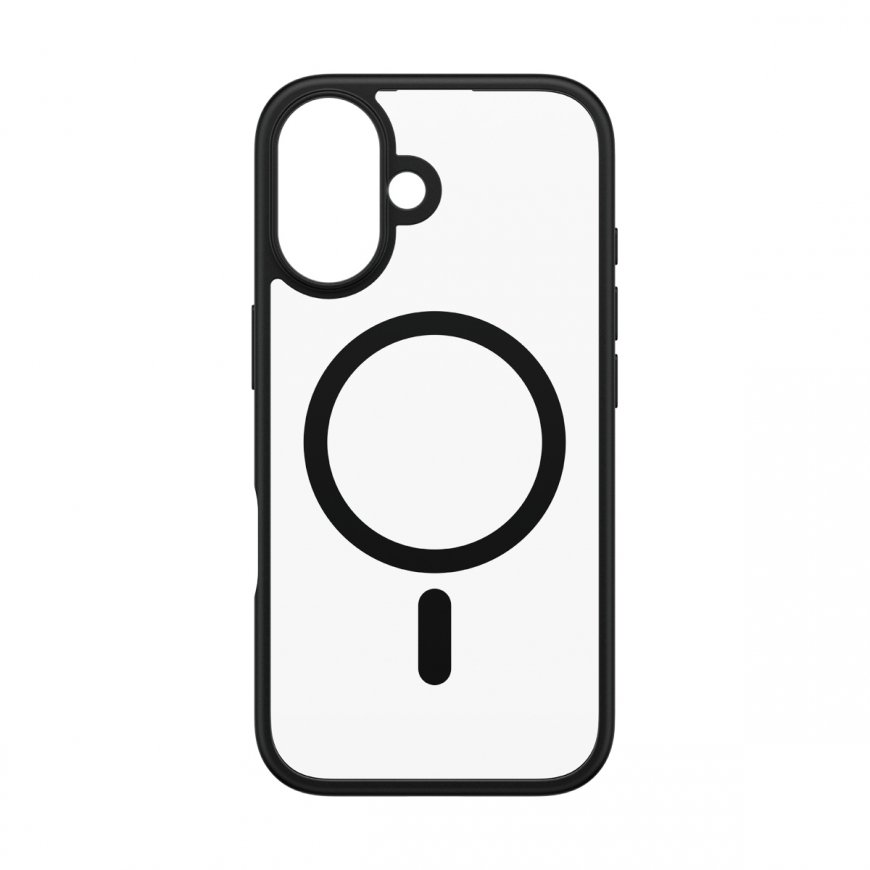 PanzerGlass ® HardCase Transparent w. Black MagSafe & Frame iPhone 16 – 4