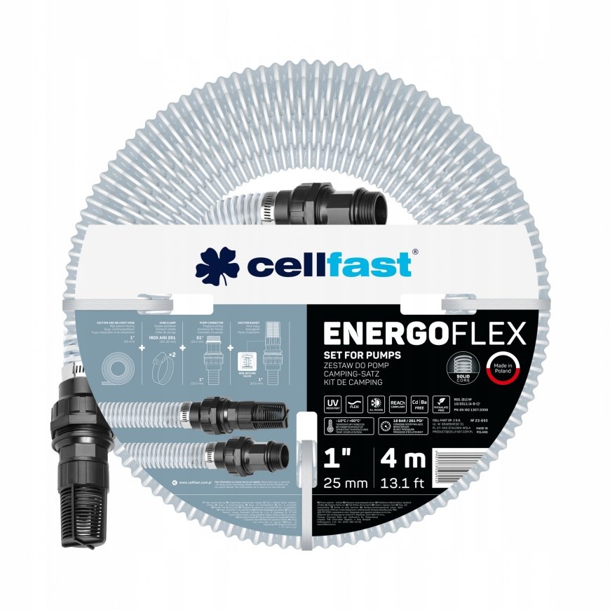 CELLFAST SŪCĒJS VĀRS 1" PUMPĒM 4m KOMPLEKTS – 2