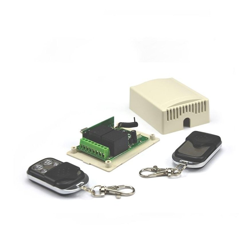 Electrobim 2 channel relay 12-24VDC 433 MHz with 2 remote controls RCD-2C