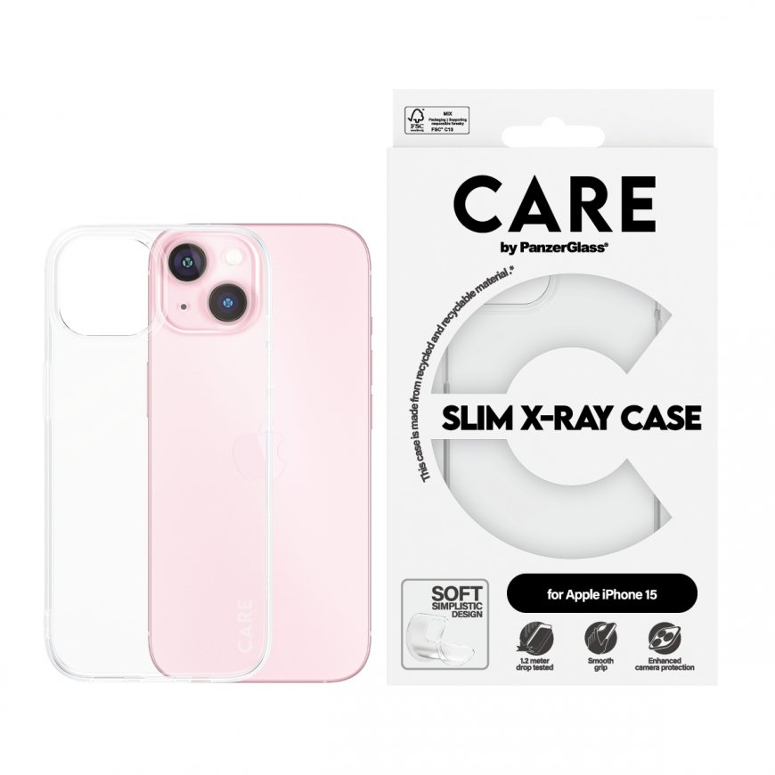 PanzerGlass CARE by ® Fashionable Case Transparent X-Ray Soft Basic iPhone 15 matkapuhelimen suojako – 2