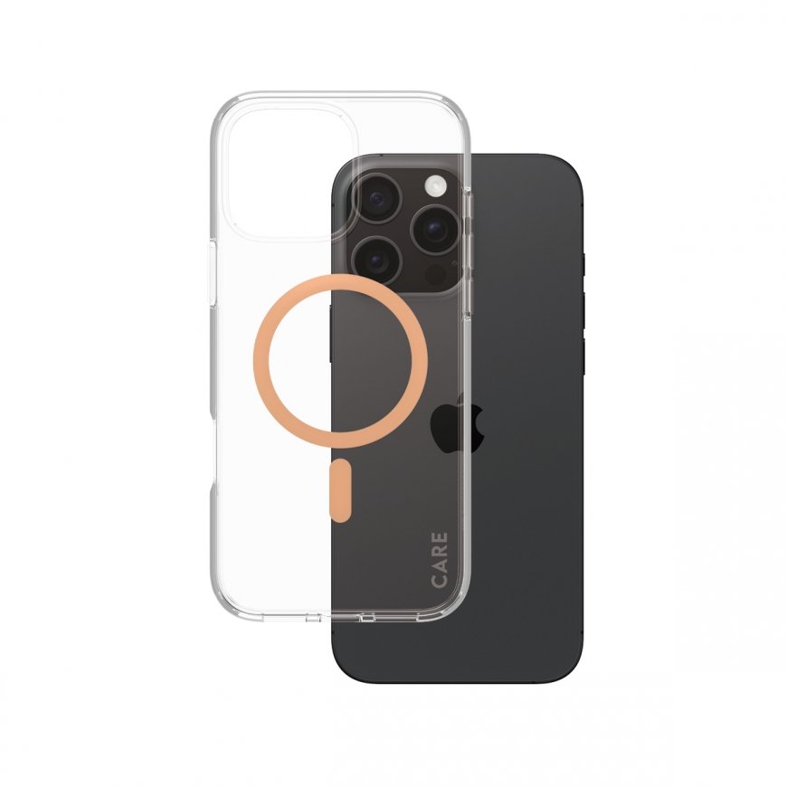 PanzerGlass CARE by ® Flagship Case Transparent Urban Combat w. Peachy MagSafe iPhone 16 Pro Max