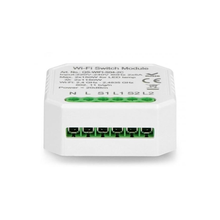 2 kanavan Tuya RS2 WiFi-relemoduuli 230V – 3