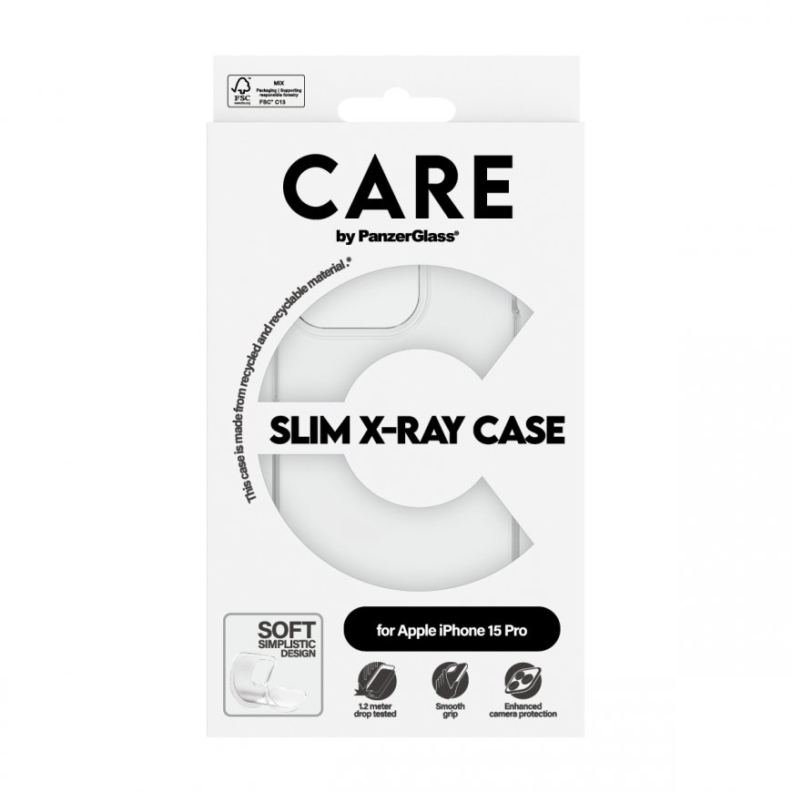 PanzerGlass CARE by ® Fashionable Case Transparent X-Ray Soft Basic iPhone 15 Pro mobile phone case – 3