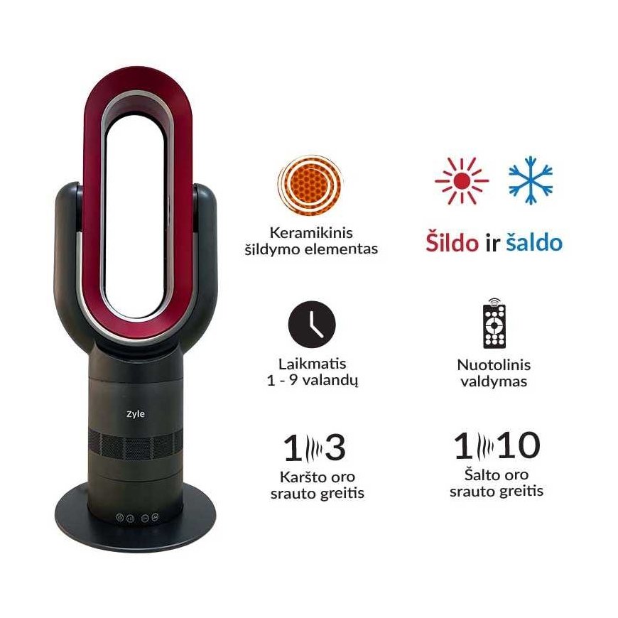 ZYLE Mitrinātājs Elektriskais ventilators - gaisa