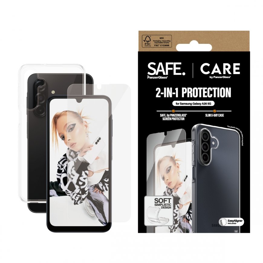 PanzerGlass CARE by ® Fashion 2-in-1 Bundle Samsung Galaxy A26 5G Kirkas näytönsuoja 1 kpl – 2