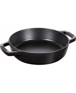 Staub čuguna panna ar divām rokturiem - 20 cm, melna