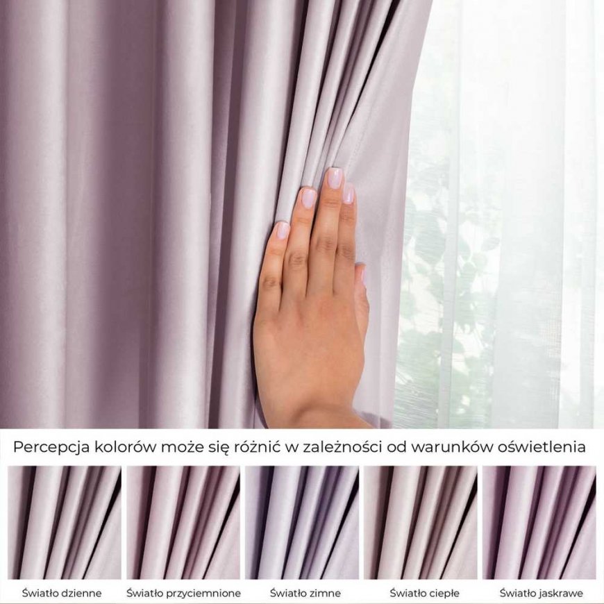 VERHO VELVET väri puuteriroosa tyyliltään klassinen nauha materiaalityyppi - tekstiili sametti 140x270 AmeliaHome – 3