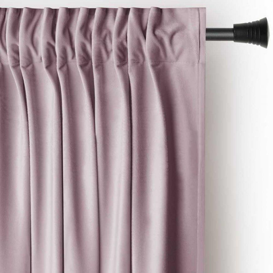Užuolaidas VELVET krāsā pūderrozā stilā klasiskā lente materiāla veids - tekstils aksoms 140x270 AmeliaHome – 4