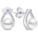 Brilio Silver Charming silver earrings with pearls and zircons EA615W Brilio Silver Charming silver earrings with pearls and zircons EA615W