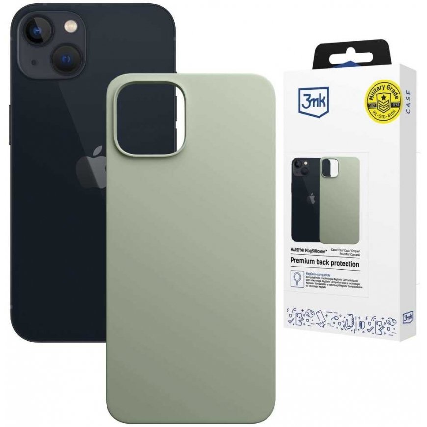 3MK Hardy MagSilicone vāciņš Apple iPhone 15 Plus zaļš