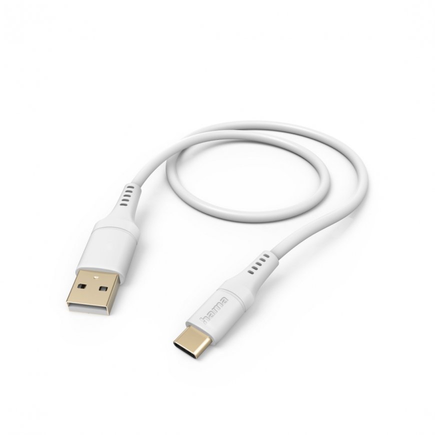 Hama Flexible USB кабель USB 2.0 1,5 m USB A USB C Белый