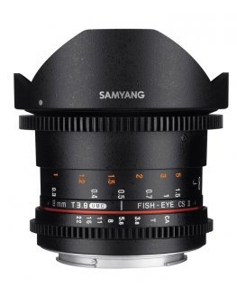 Samyang 8mm T/3.8 Fish Eye HD Cine, MFT SLR Широкий fish-eye объектив Черный