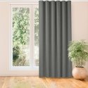 Занавеска MILANA, серого стиля, классическая, прозрачная, волнистая лента, 7 см, шенилловая, 220x245 HOMEDE