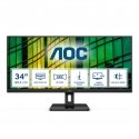 AOC U34E2M monitori 86,4 cm (34") 3440 x 1440 pikseļi Wide Quad HD Melns