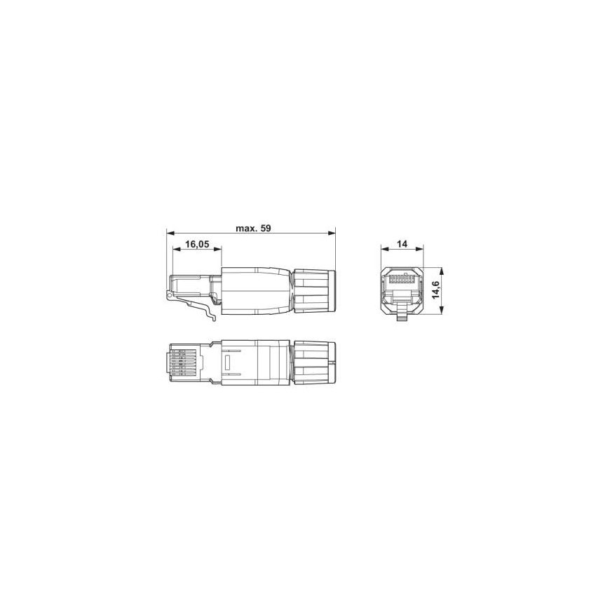 Phoenix Contact VS-08-RJ45-5-Q / IP20 RJ-45 Pilka – 2