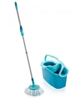 Leifheit CLEAN TWIST Ergo Disc Mop Set uzkopšanas komplekts Atsevišķa tvertne Zils