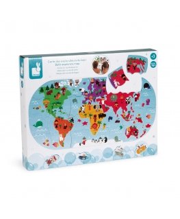 JANOD Bath Explorers Map Kylpypalapeli Monivärinen
