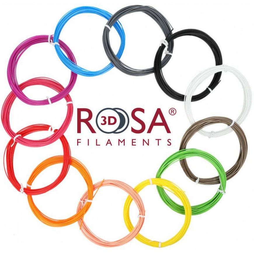 Plastikkosarja Rosa3D PLA - 1,75 mm - perusvärit - 12x10m – 5