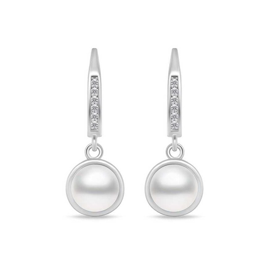 Brilio Silver Brilio Silver Charming silver earrings with pearl and zirconia EA90 – 2