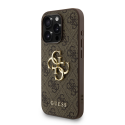 Guess PU 4G Metalllogo rihm Apple iPhone 15 Pro Max jaoks pruuni värvi