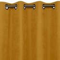 MILANA mustard color curtain, classic gold, with metal loops, chenille, 420x225 HOMEDE