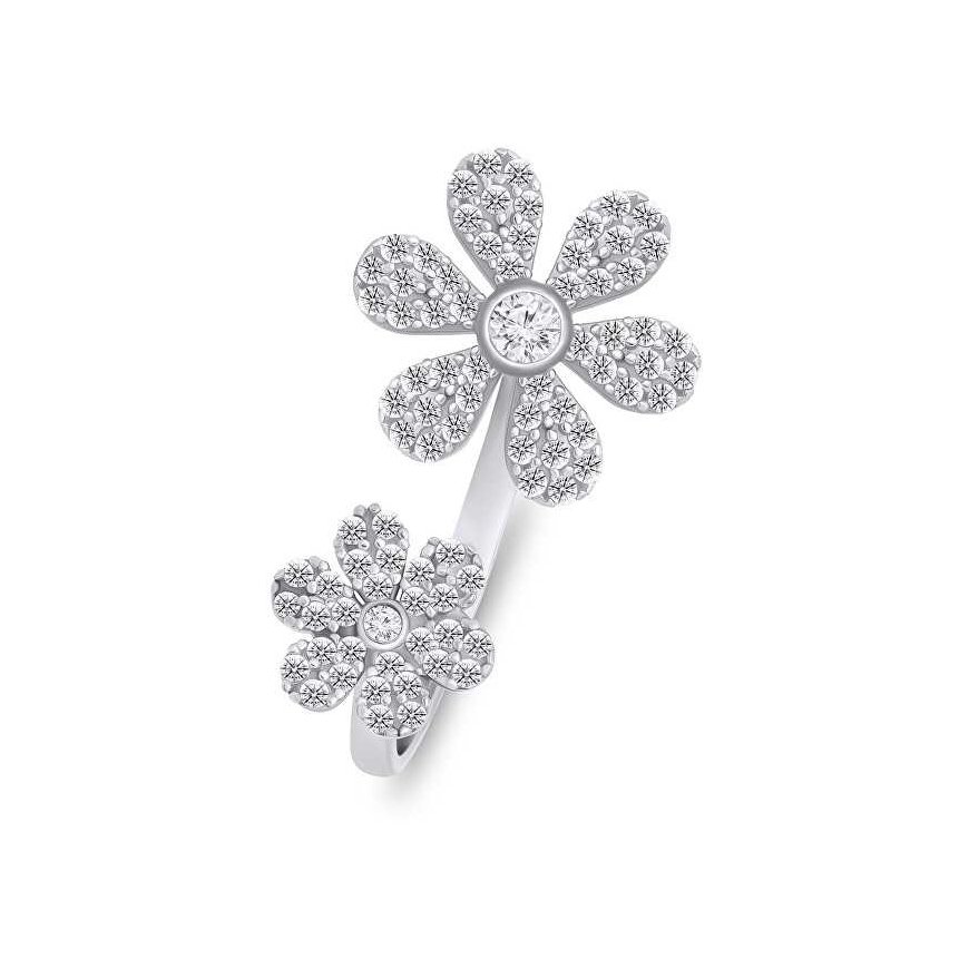 Brilio Silver Brilio Silver Charming open ring with zirconia RI075W
