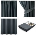 Nakts aizkars AmeliaHome BLACKOUT 140X245 cm, 1 gab., lente/āķi, krāsa: grafīta Nakts aizkars AmeliaHome BLACKOUT 140X245 cm, 1 gab., lente/āķi, krāsa: grafīta