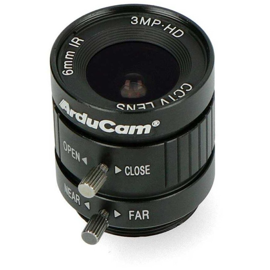 6mm wide-angle CS mount lens, manual focus, designed for Raspberry Pi HQ camera, ArduCam LN037
