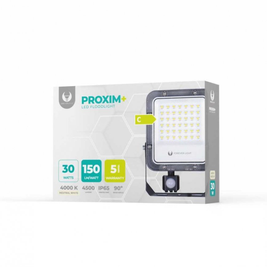Telforceone Floodlight LED PROXIM+ 30W 4000K 4500lm PIR 230V IP65 Forever Light 150lm/W 5 aasta garantii – 3