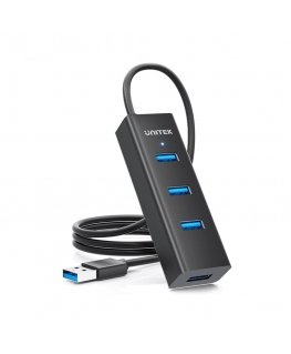 UNITEK Y-3089V01 knyginių kompiuterių dokas / jungčių replikatorius Vielinis USB 3.2 Gen 1 (3.1 Gen 1) Type-A Juoda