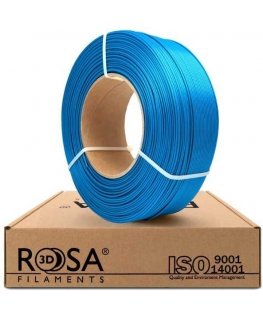 3D plastic PLA blue (capri blue satin) 1.75mm 1kg refill package Rosa3D